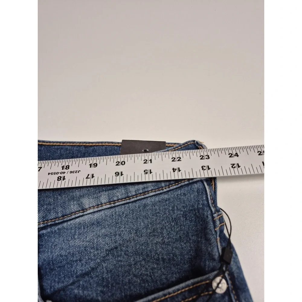 True Religion Rocco Moto Skinny Jeans Mens 44x32 Medium Wash Blue Distressed NWT